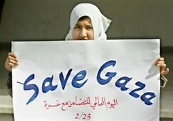 Gazze'de ablukaya karşı 'insan zinciri'