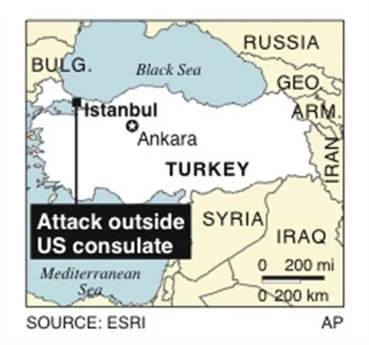 Ankara Büyükelçiliği önünde önlemler