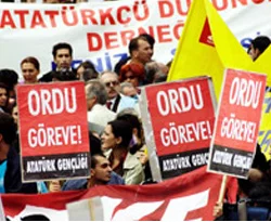 O pankart da Ergenekon işi çıktı