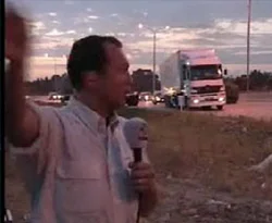 Gori'de yaşananlar muhabiri de çıldırttı / VİDEO