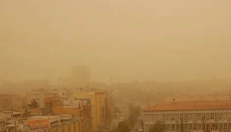 Şanlıurfa'da kum fırtınası