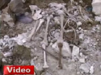 Sular çekilince insan kemikleri ortaya çıktı