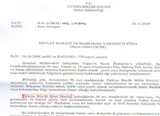 Resmi yazışmada inanılmaz hata