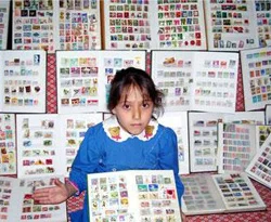 8 yaşındaki pul koleksiyoncusu!