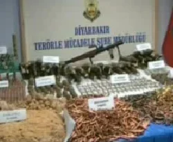 İşte ele geçirilen bombalar/VİDEO