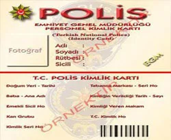 İşte gerçek polis kimliği