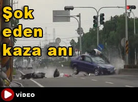 Dehşete düşüren kaza anı / VİDEO