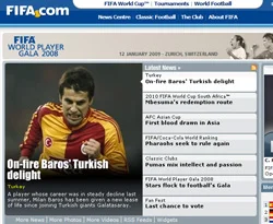 Milan Baros, FIFA'nın manşetinde