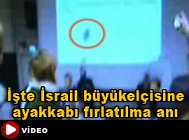 Bir ayakkabı da İsrail Büyükelçisi'ne/VİDEO