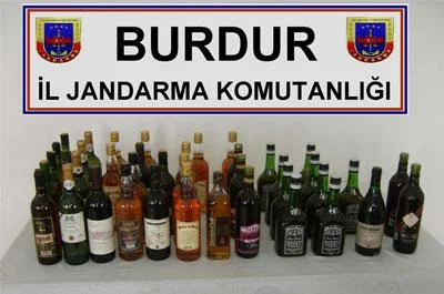 Burdur'da kaçak içki operasyonu