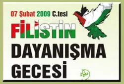 Filistin için büyük dayanışma gecesi