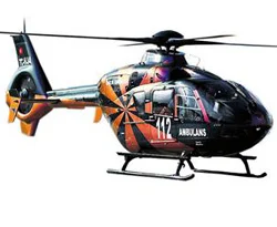 Helikopter düz bir alana düşmüş