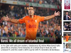 Milan Baros, UEFA'nın resmi sitesinde