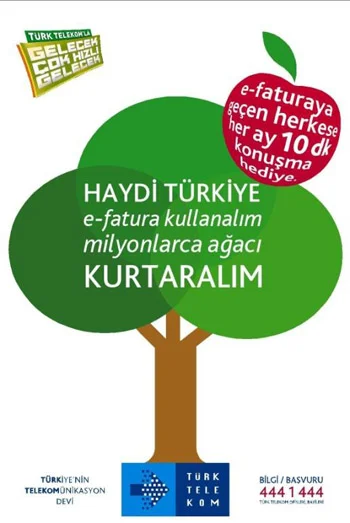 E-Fatura alın Türkiye yeşersin!