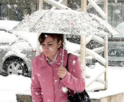 Erzurum karla beyaza büründü