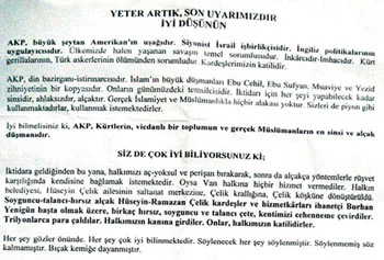 Güneydoğu'da evlere tehdit bildirisi