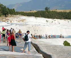 Pamukkale eskisinden daha beyaz oldu