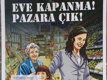 'Eve kapanma pazara çık'a komik not