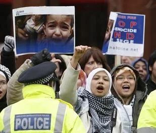 İngiltere'de İsrail protesto edildi