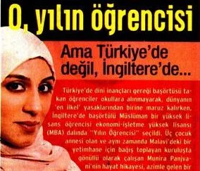 Başörtülü ama İngiltere'de ?Yılın Öğrencisi?