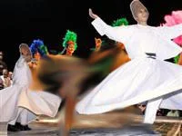 Erotik samba üzerine ilahili sema gösterisi