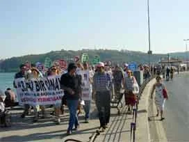 3. köprü için protesto yürüyüşü