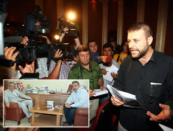 Ertosun'dan Vakit muhabirlerine jest