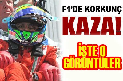 F1 yolunda korkunç kaza
