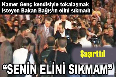 Genç 'elini sıkmam' dedi