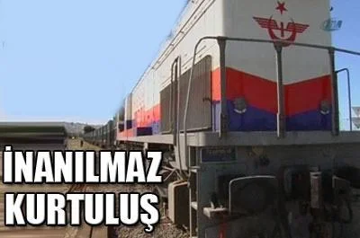 Tren çarptı