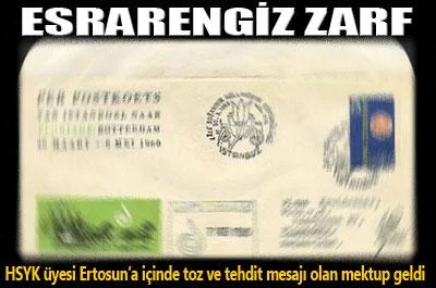 Ertosun'a gelen esrarengiz zarf