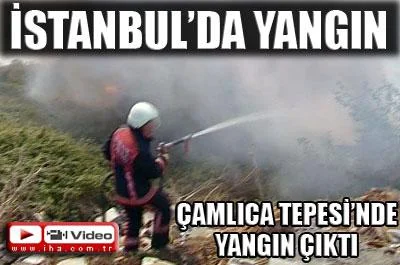 İstanbul Çamlıca'da yangın