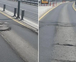 Metrobüs yolu 1 yılda delik deşik oldu