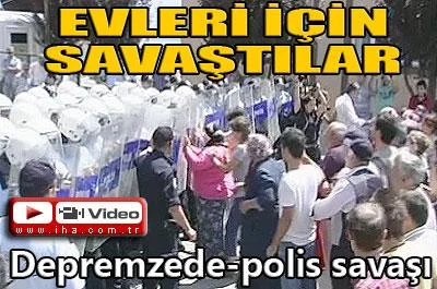Polis depremzedeleri çöpe attı!
