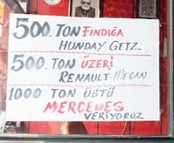 Fındığı getir, otomobili götür...