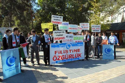 Kayseri'de Mescid-i Aksa eylemi yapıldı