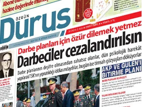 Özgün Duruş'tan "darbeli" manşet