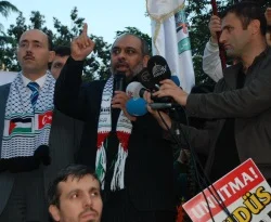 Taksim'de onbinlerce kişi İsrail'i protesto etti
