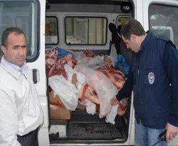 Gaziantep'de kaçak Bufolo eti ele geçirildi