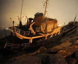 Çanakkale'de gemi karaya oturdu