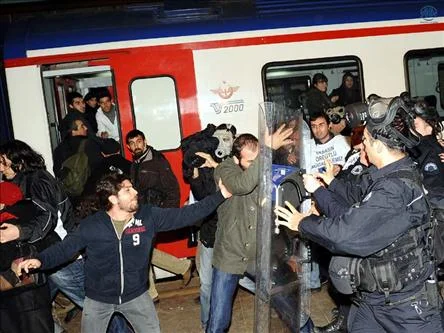 Tren garlarında eylem gerginliği