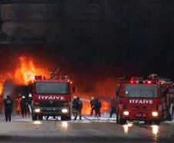 İstanbul'da itfaiyeci eylemi
