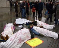 Londra'da Gazze eylemi
