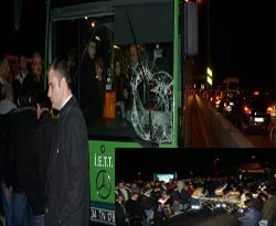 Metrobüs yolunda kaza