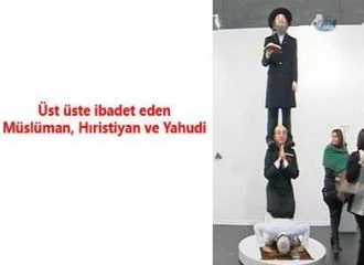 Dinlerin durumunu heykelle gösterdi