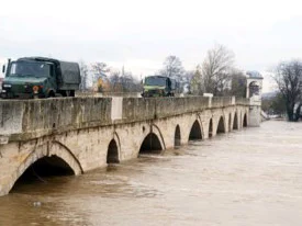 Meriç taştı, Karaağaç yolu sular altında