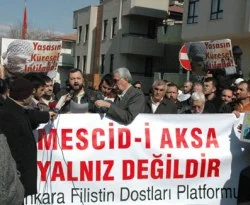 Ankara'da Mescidi Aksa için gösteri