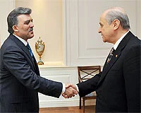 Bahçeli Çankaya Köşkü'nde