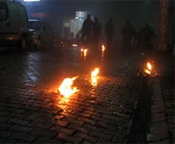 Bankaya molotoflu saldırı
