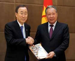 Ban Ki-moon Kırgızistan'da